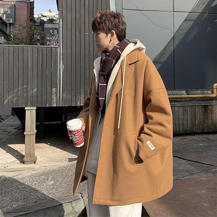 Wool Blend Coat Beige Mans Out - Outdoor Adventure Recreation ulasan dan harga