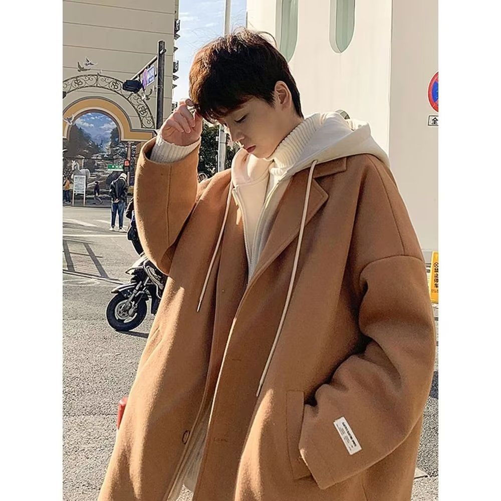 Wool Blend Coat Beige Mans Out - Outdoor Adventure Recreation ulasan dan harga