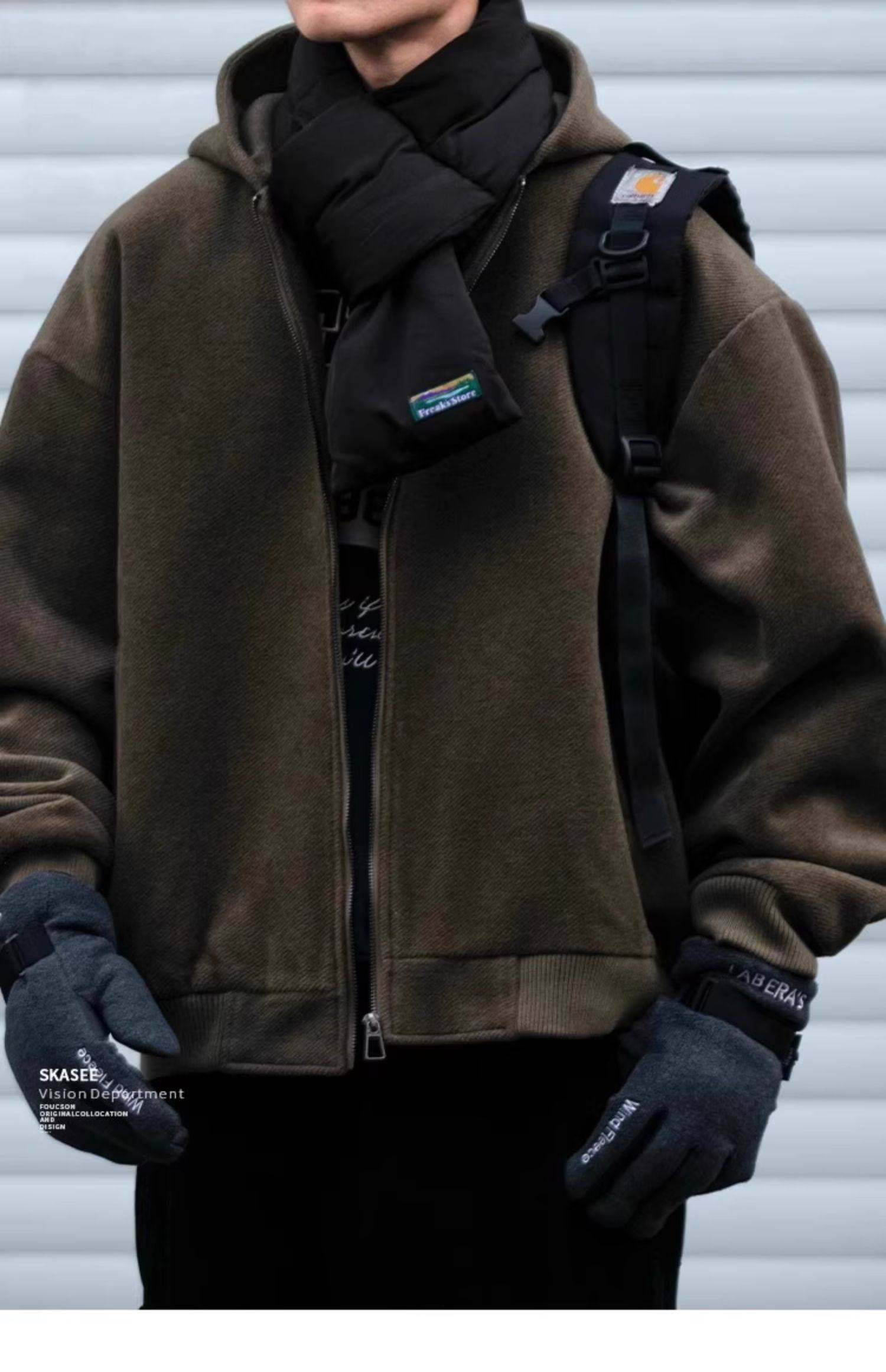 Wool Blend Jacket Man Autumn M - Outdoor Adventure Recreation ulasan dan harga