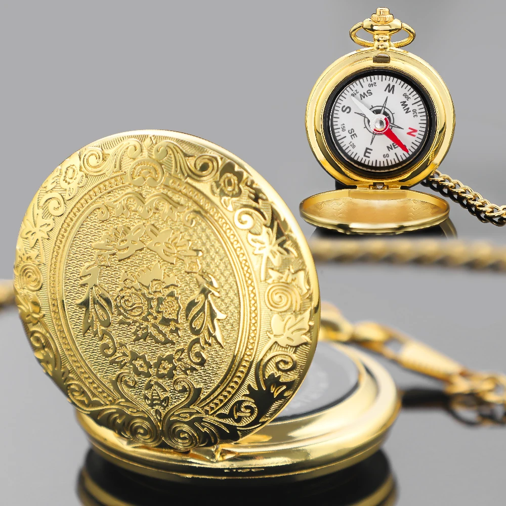 Retro Golden Design Compass Po - Outdoor Adventure Watches ulasan dan harga