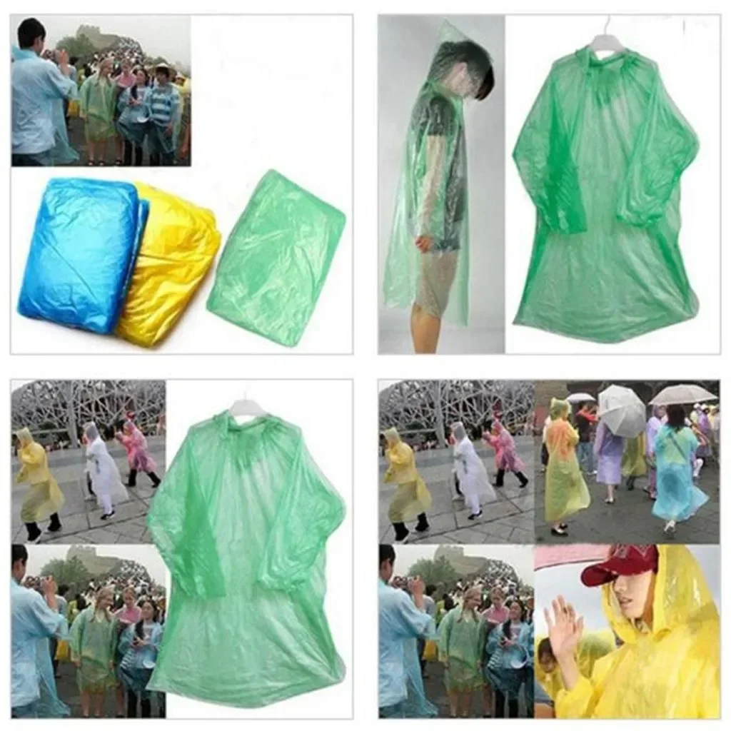 5/10PC Disposable Raincoat Adu - Outdoor Adventure Girl ulasan dan harga