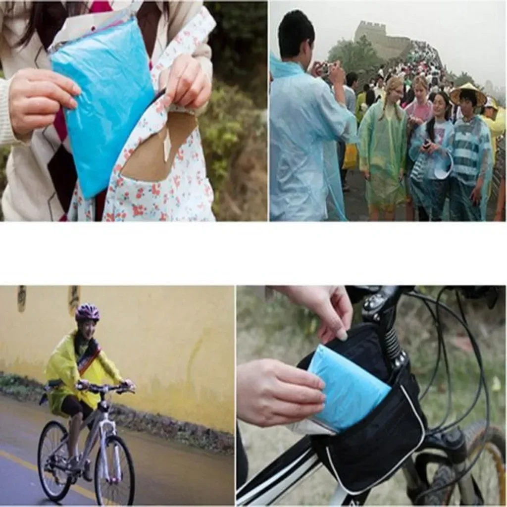5/10PC Disposable Raincoat Adu - Outdoor Adventure Girl ulasan dan harga